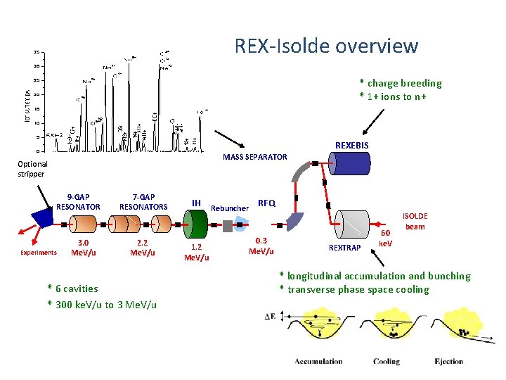 REX-Isolde overview * charge breeding * 1+ ions to n+ REXEBIS MASS SEPARATOR Optional