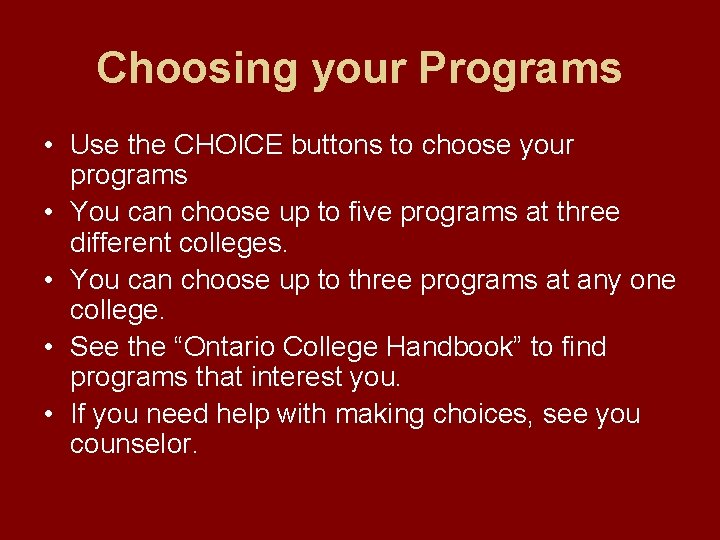 Welcome Applying for College Start planning now Were
