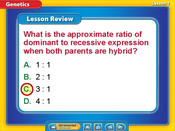 What is the approximate ratio of dominant to recessive expression when both parents are