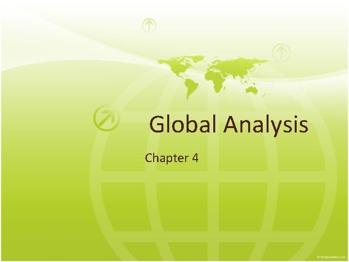 Global Analysis Chapter 4 