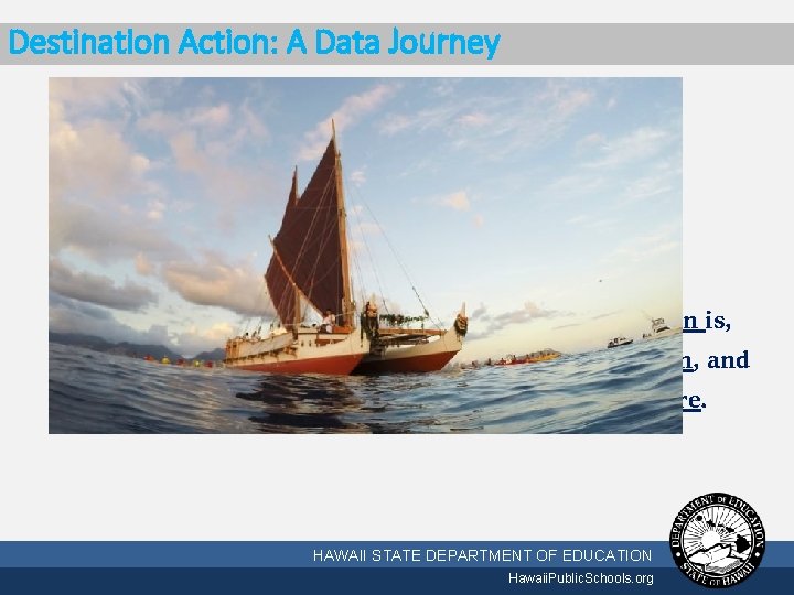 Destination Action: A Data Journey Wayfinding: …knowing where your destination is, knowing your present