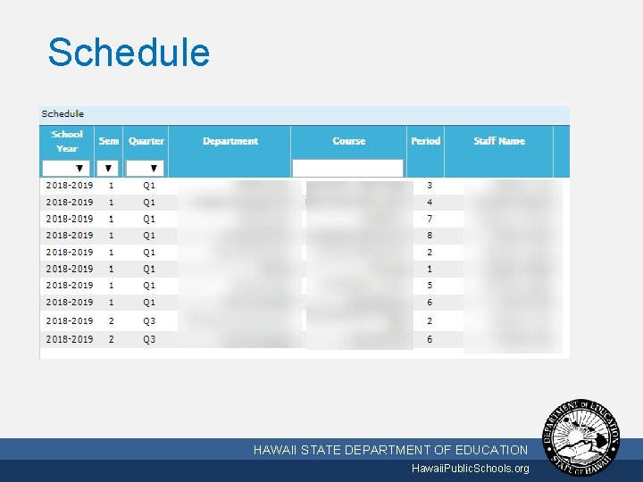 Schedule 10/2/2020 HAWAII STATE DEPARTMENT OF EDUCATION Hawaii. Public. Schools. org 45 