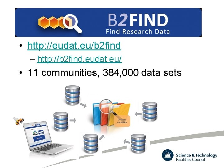 • http: //eudat. eu/b 2 find – http: //b 2 find. eudat. eu/ • http: //eudat. eu/b 2 find – http: //b 2 find. eudat. eu/