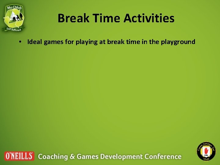 Break Time Activities • Ideal games for playing at break time in the playground