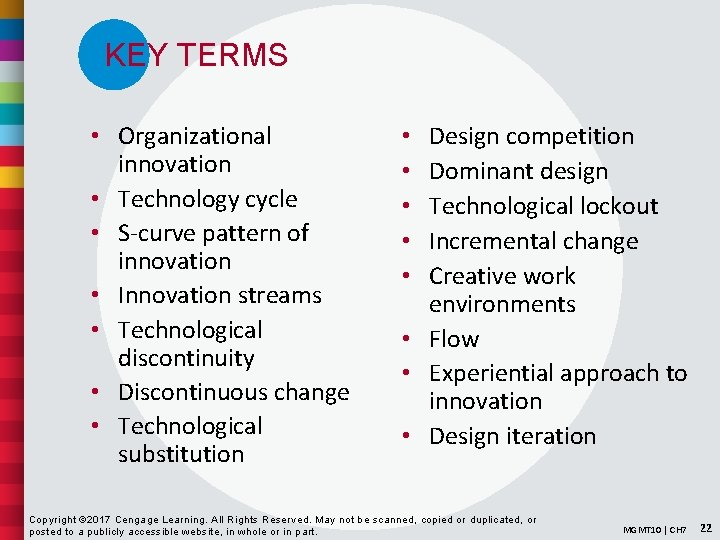 KEY TERMS • Organizational innovation • Technology cycle • S-curve pattern of innovation •