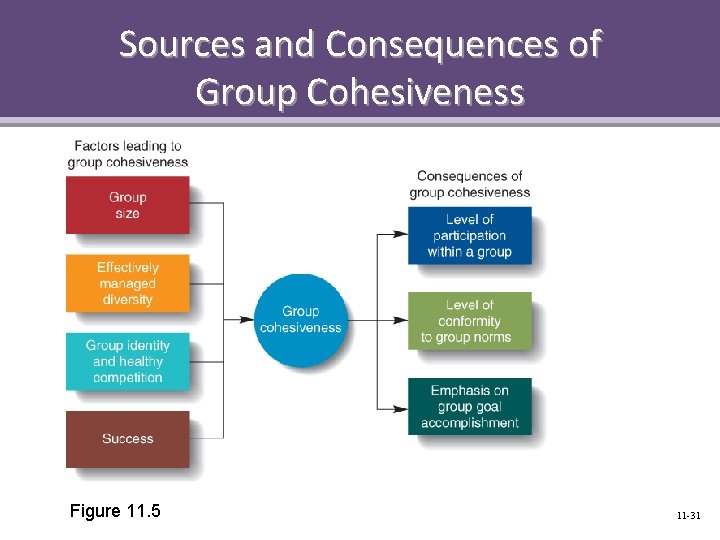 Sources and Consequences of Group Cohesiveness Figure 11. 5 11 -31 
