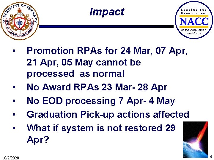 Impact Leading the Development of the Acquisition Workforce • • • 10/2/2020 Promotion RPAs