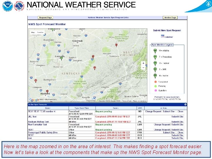 Here is the map zoomed in on the area of interest. This makes finding