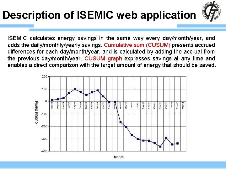 Description of ISEMIC web application ISEMIC calculates energy savings in the same way every