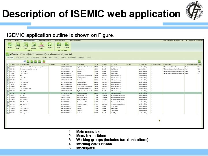 Description of ISEMIC web application ISEMIC application outline is shown on Figure. 1. 2.