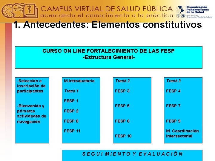 1. Antecedentes: Elementos constitutivos CURSO ON LINE FORTALECIMIENTO DE LAS FESP -Estructura General- -Selección