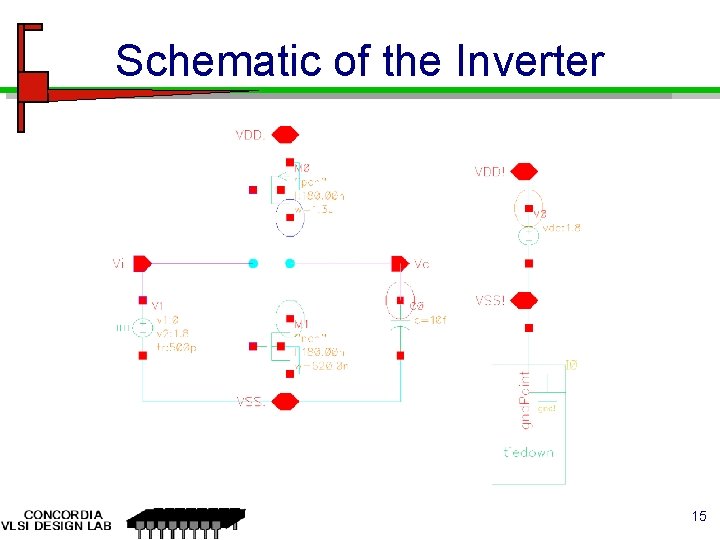 Schematic of the Inverter 15 