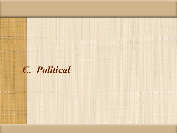 C. Political 