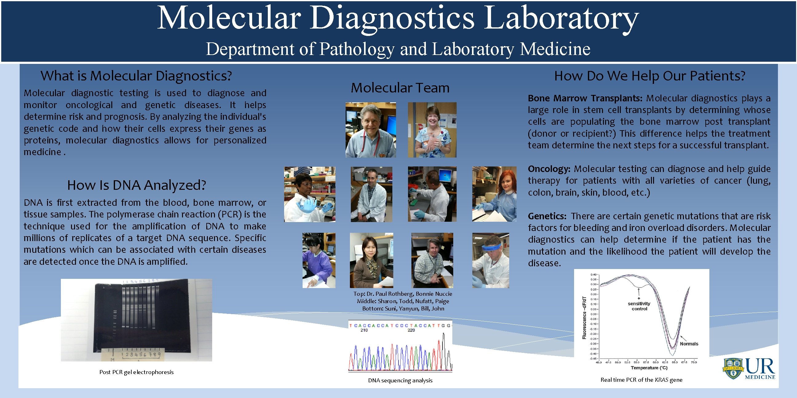 Molecular Diagnostics Laboratory Department of Pathology and Laboratory Medicine What is Molecular Diagnostics? Molecular