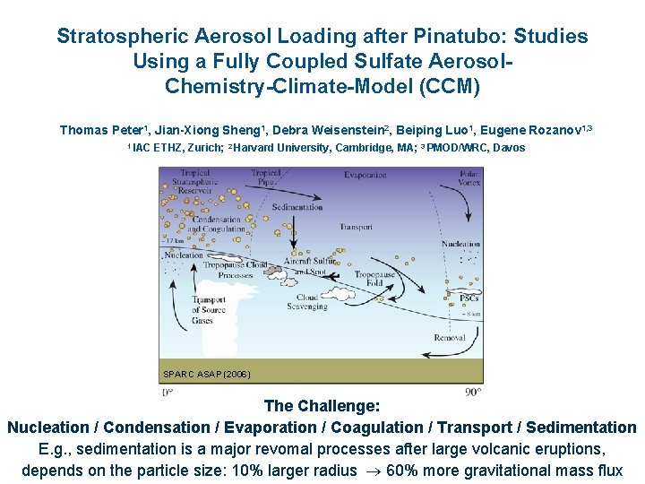 Stratospheric Aerosol Loading after Pinatubo: Studies Using a Fully Coupled Sulfate Aerosol. Chemistry-Climate-Model (CCM)