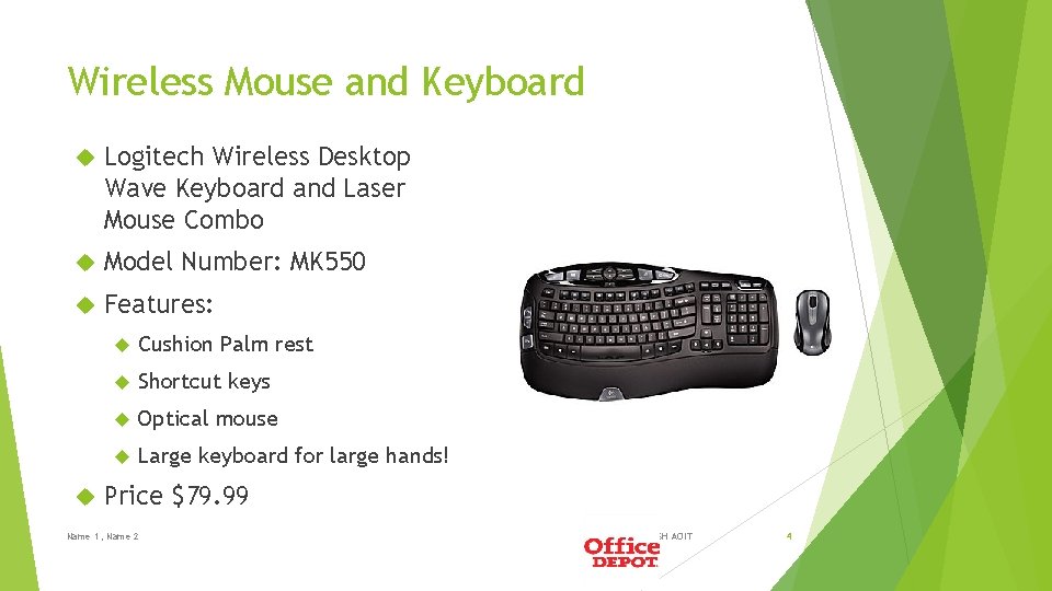 Wireless Mouse and Keyboard Logitech Wireless Desktop Wave Keyboard and Laser Mouse Combo Model