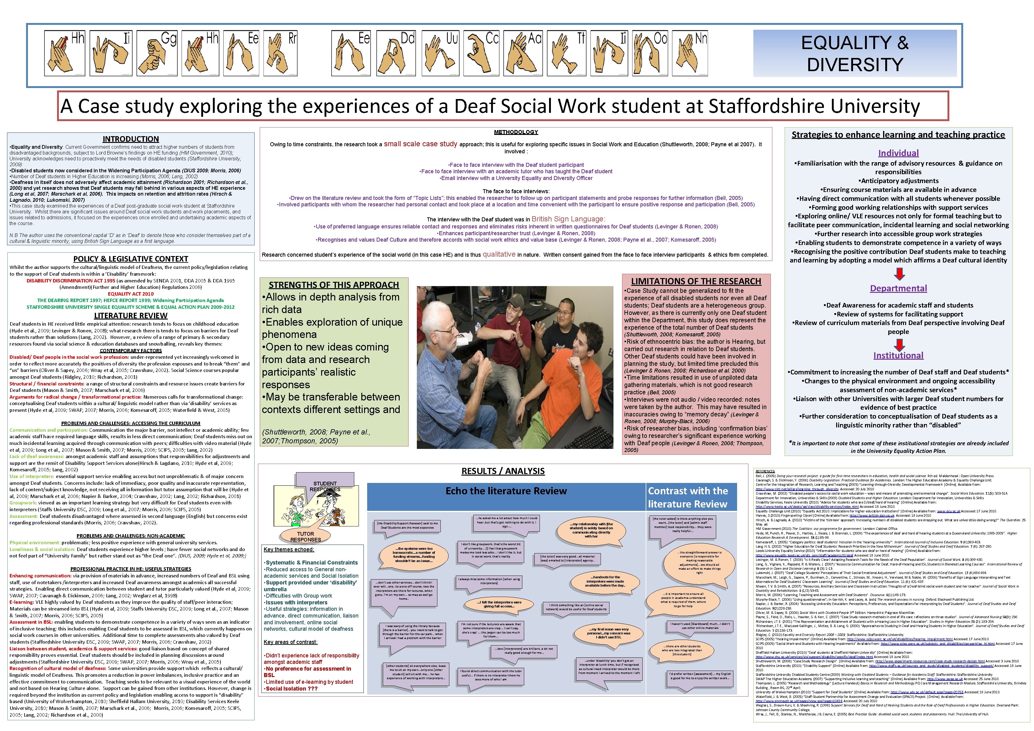 EQUALITY & DIVERSITY A Case study exploring the experiences of a Deaf Social Work