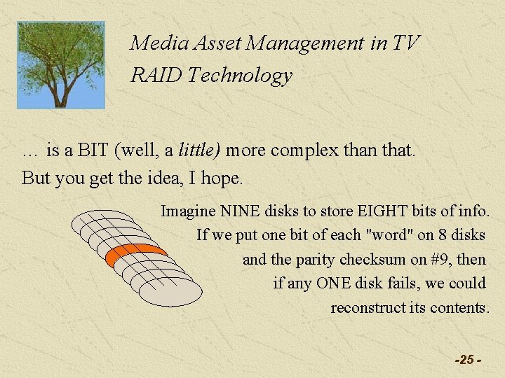 Media Asset Management in TV RAID Technology … is a BIT (well, a little)