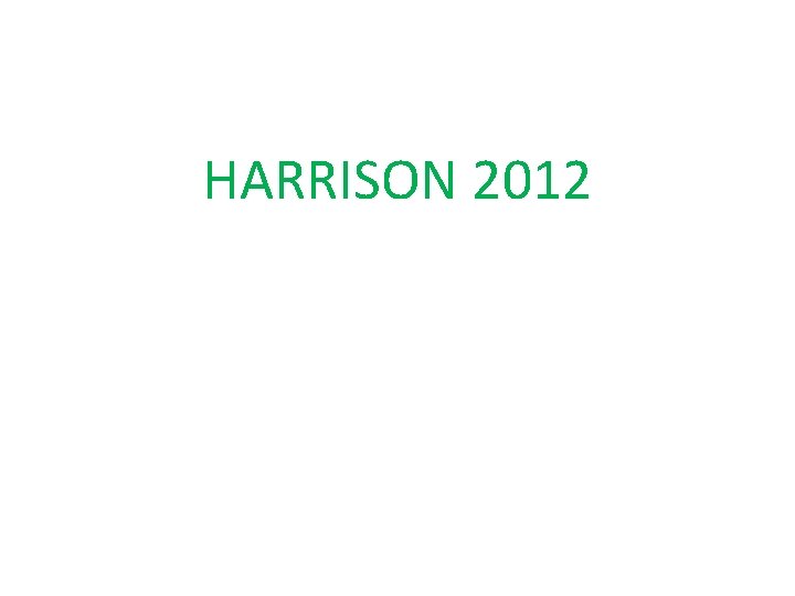 HARRISON 2012 