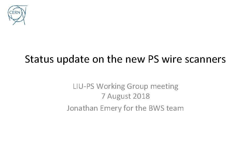 Status update on the new PS wire scanners LIU-PS Working Group meeting 7 August