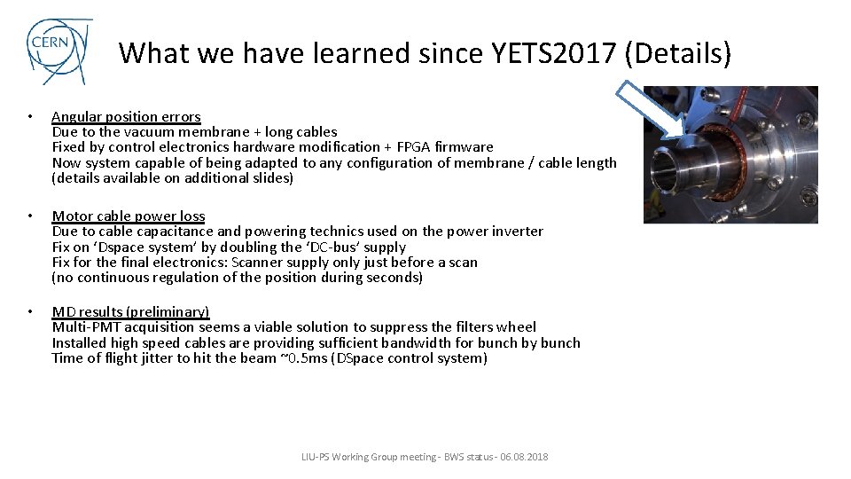 What we have learned since YETS 2017 (Details) • Angular position errors Due to