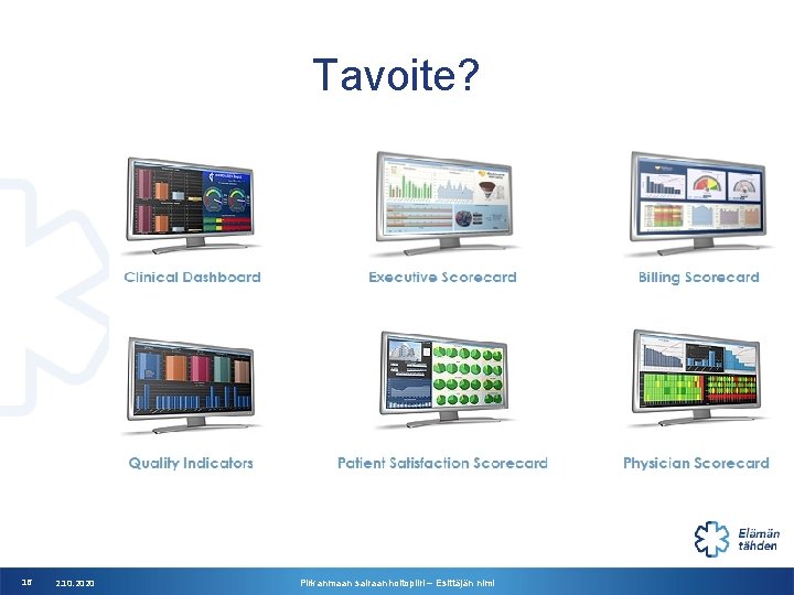Tavoite? 16 2. 10. 2020 Pirkanmaan sairaanhoitopiiri – Esittäjän nimi 