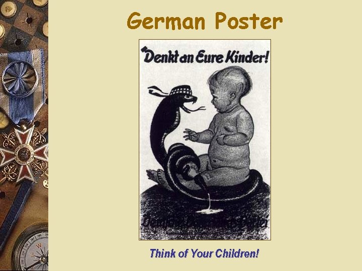 German Poster Think of Your Children! 