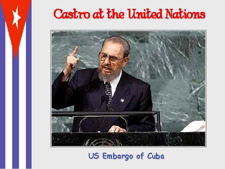 Castro at the United Nations US Embargo of Cuba 