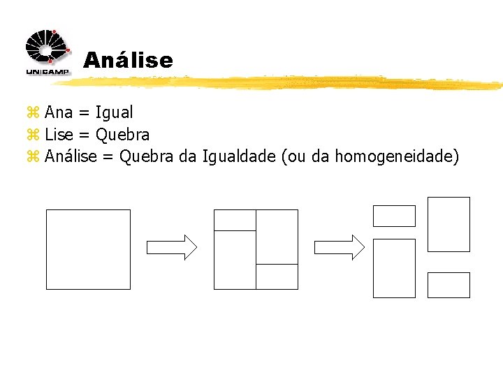 Análise z Ana = Igual z Lise = Quebra z Análise = Quebra da