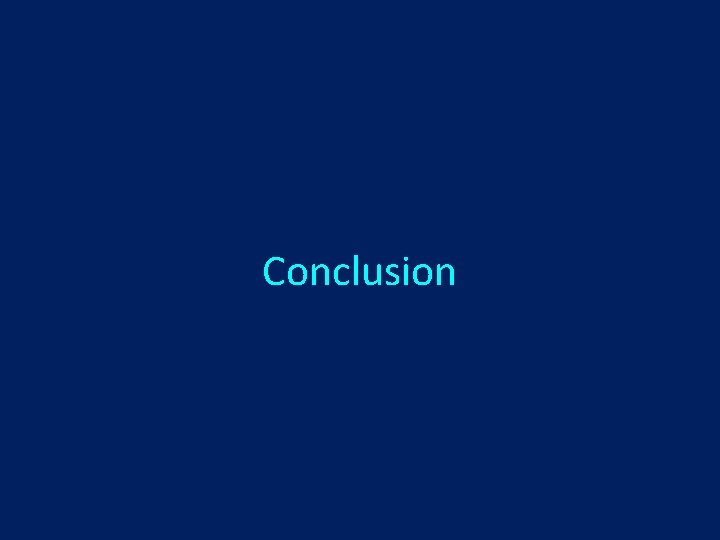 Conclusion 