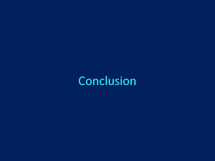 Conclusion 