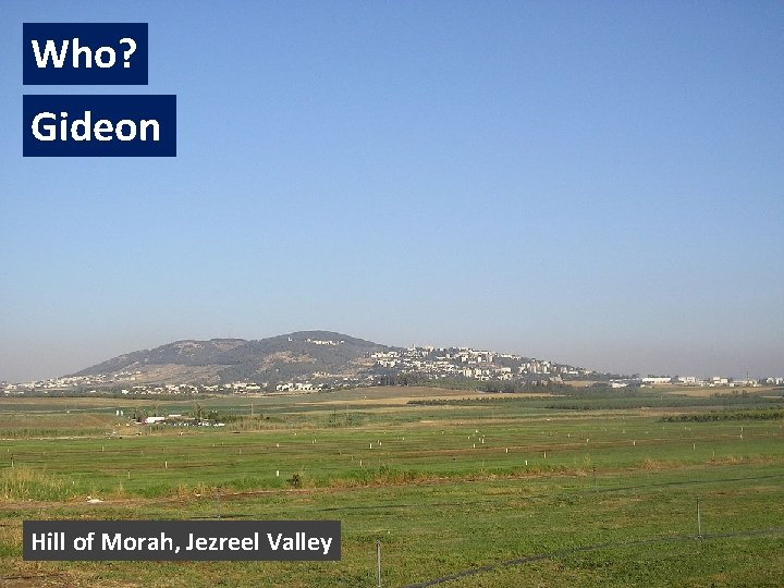 Who? Gideon Hill of Morah, Jezreel Valley 