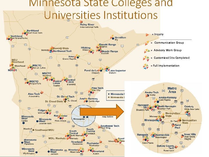 Minnesota State Colleges and Universities Institutions = Inquiry = Communication Group = Advisory Work