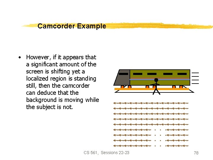 Camcorder Example • However, if it appears that a significant amount of the screen