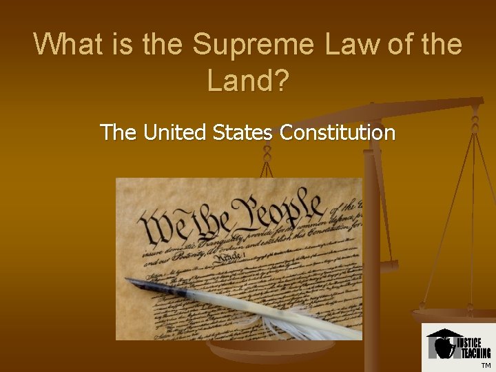 Federal Laws Why Is The Constitution Called The Supreme Law Of The