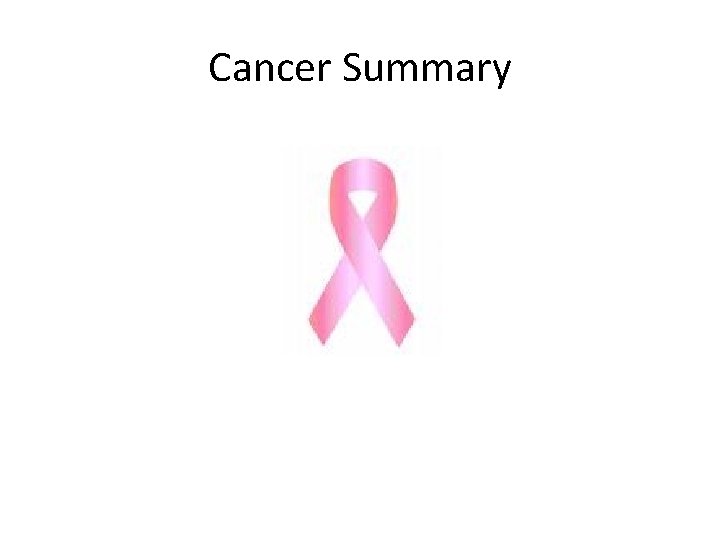 Cancer Summary 