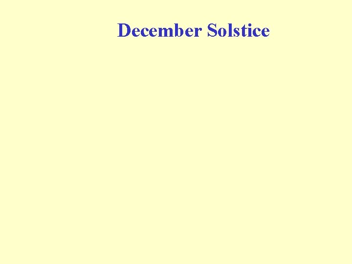 December Solstice 