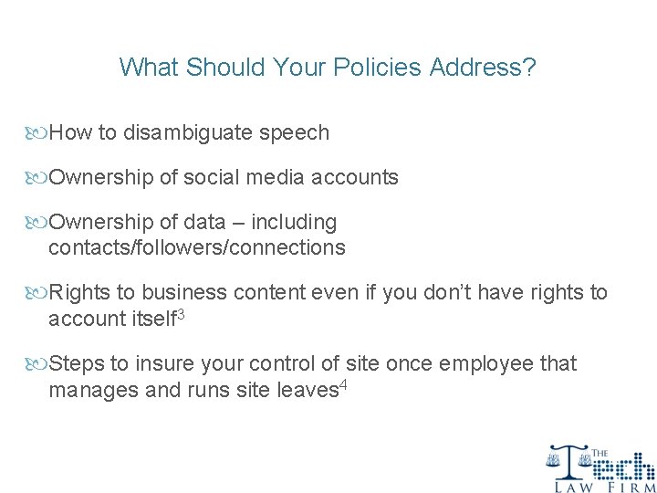 What Should Your Policies Address? How to disambiguate speech Ownership of social media accounts