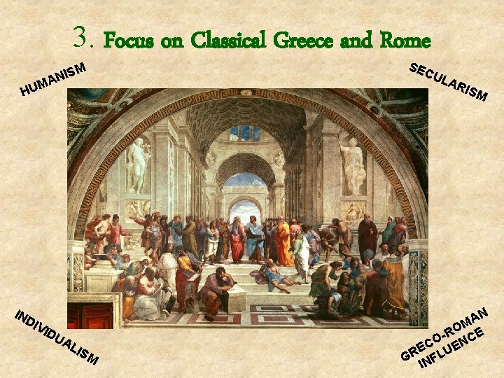 3. Focus on Classical Greece and Rome MA HU M NIS IN DI VID