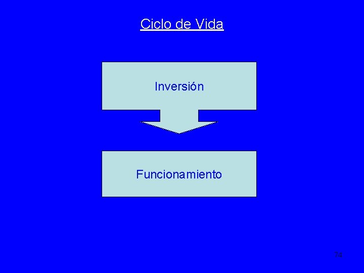 Ciclo de Vida Inversión Funcionamiento 74 