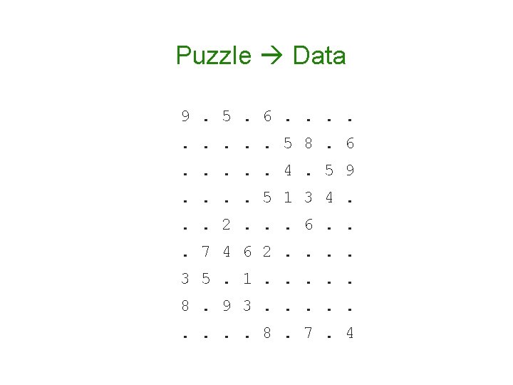 Puzzle Data 9. 5. 6. . 5 8. 6. . . 4. 5 9. Puzzle Data 9. 5. 6. . 5 8. 6. . . 4. 5 9.