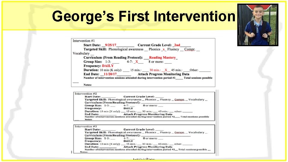 George’s First Intervention 