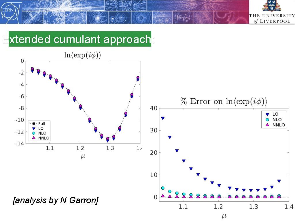 Extended cumulant approach: [analysis by N Garron] 