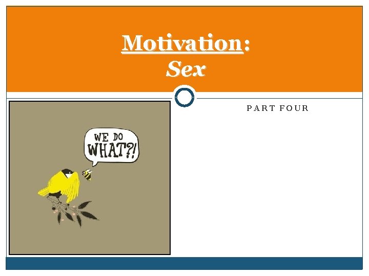 Motivation: Sex PART FOUR 