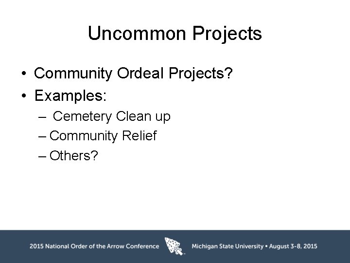 Ordeal Projects With Meaning Why Are We Members
