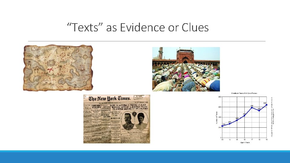 “Texts” as Evidence or Clues “Texts” as Evidence or Clues