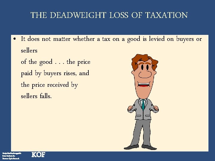 THE DEADWEIGHT LOSS OF TAXATION • It does not matter whether a tax on
