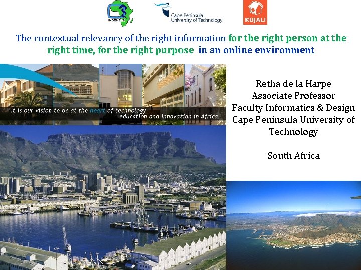 The contextual relevancy of the right information for the right person at the right