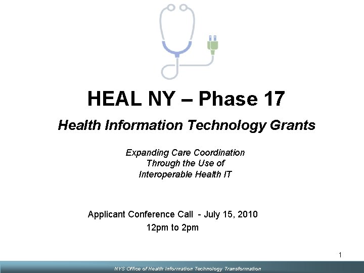 HEAL NY – Phase 17 Health Information Technology Grants Expanding Care Coordination Through the
