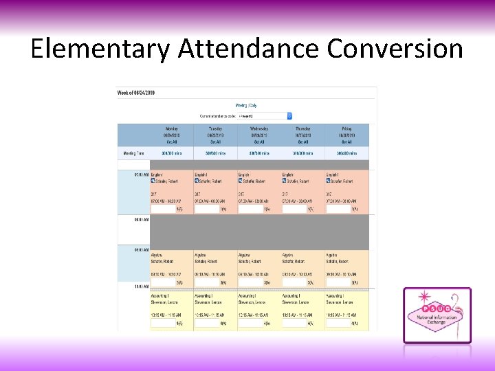 Elementary Attendance Conversion 